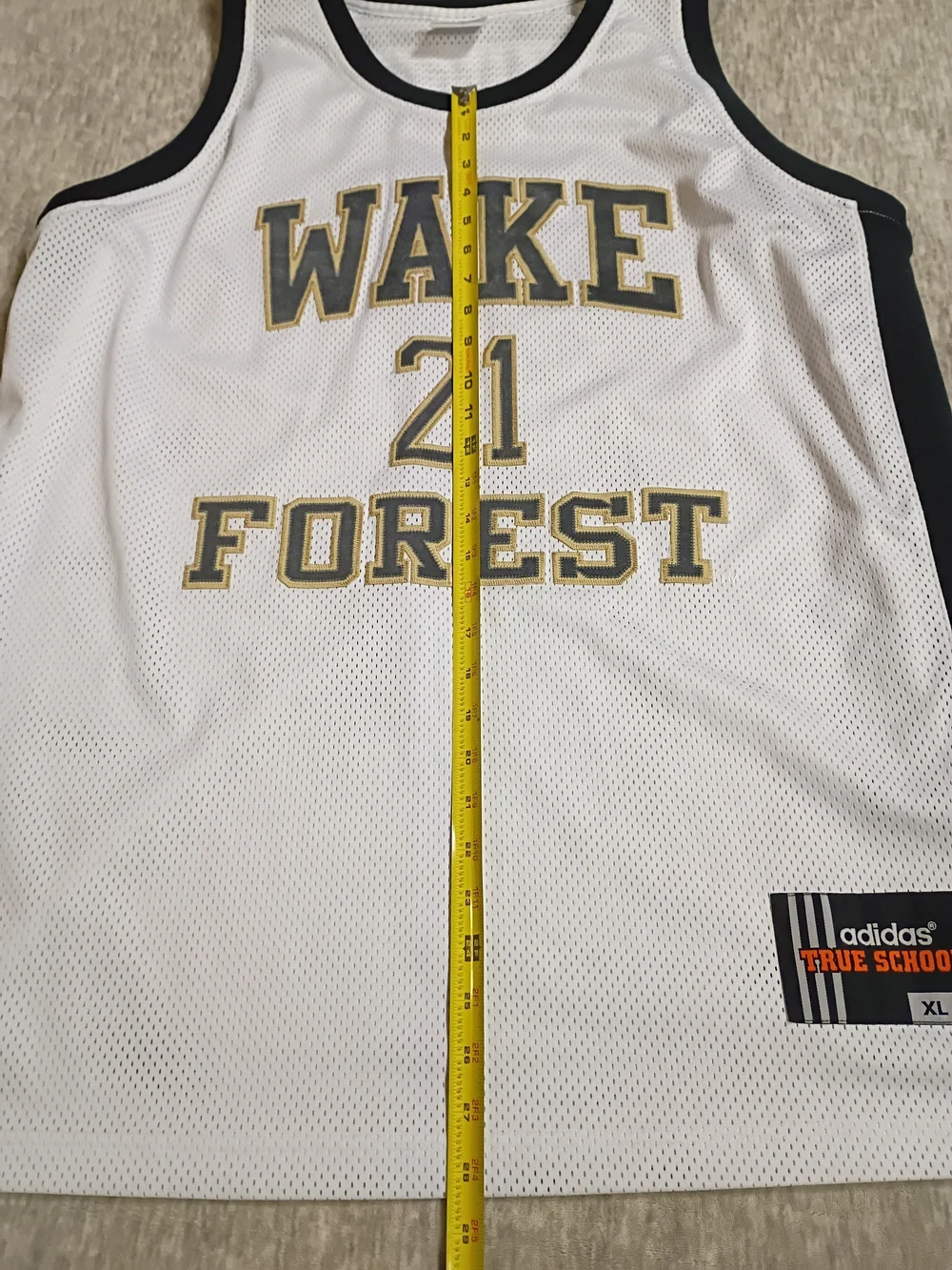 Tim Duncan Wake Forest Demon Deacons Adidas Jersey True School Sewn Men XL 52